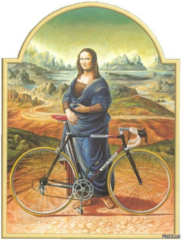 Исторические и  "звездные" личности на велосипеде