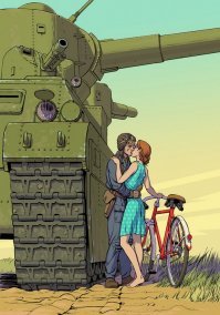 На позицию девушка провожала бойца...