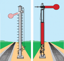Вот семафор. С лампочками светофоры.