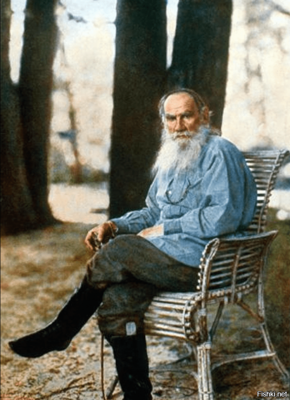 Сергей Михайлович Прокудин-Горский.
Цветное фото Л.Н.Толстого, 23 мая 1908 год.