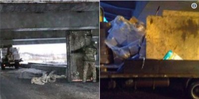 Если здесь "чуть больше 3х метров"... как говорят эти "замеряльщики"... (на первом фото, см ниже)

то человек держащий арматуру (на втором фото, см ниже) - становится мутантом ростом в 2,60!! для которого вся спец одежда сшита под заказ.. слабо верится. судя по этой фотографии с человеком можно справедливо утвеждать что:
1. 2а (шт) барана с измерительными приборами, измеряли более высокую часть моста которая (теперь мы знаем) = 3м
2. Дорожная служба, установившая знак "ограничение 2,70м", оценила пролёт под нижней балкой моста "на глазок", и эта оценка ни х*ра не соответствует действительности!
3. Дорожная служба, установившая предупредительную балку (см третье фото ниже, которая пунктирно-красно-белая) на высоте выше 3,0м.. просто *идорги.. 
4. Нет светоотражающих черно-желтых полос ограничения габаритов на кромках моста (ни на мосте ни на его нижней балке)!
5. Люди повесившие плакат-растяжку с предупреждением - указали действительно более верное значение 2метра! и они сделали это за свой счёт, с целью предотвращения последующих аварий! Но "муниципальные власти" или кто там еще занимается подстчётом количества "баранов"!!? , очень сильно напрашиваются на какой нибудь суд по полной с*ка программе с особо жестоким цинизмом! 

У меня нет Газели, и этот мост я вижу впервые, но мне больно смотреть на тот факт что у каждого моста есть ОТВЕТСТВЕННЫЕ (каждый день за зарплату сидящие) люди в управлении дорожной безопасности!!