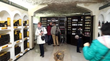 Вот эти фонтаны из белого и красного вина (на самом деле, это подкрашенная вода, вино бы скисло) находятся у нас в самом большом винохранилище Европы под названием Малые Милешты, 15 км от Кишинёва. Очень красивая природа, глубокие подвалы, низкие цены в магазине. Приезжайте к нам осенью! Туда туристов автобусами возят, они закупаются ящиками. Бутылка отличного коллекционного шампанского или хорошего вина Milestii Mici (Милештий Мичь) стоит до 100 российских рублей.