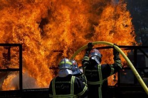 дом приехали тушить зарубежные огнеборцы