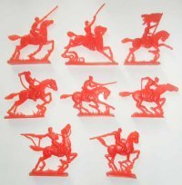 Пограничники (самые мелкие 23мм). 
Матросы.
Конница Будённого набор номер 1(без тачанки).
Тачанка. Теперь редкий раритет.