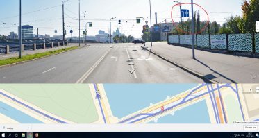 Спб.Висел на Аптекарской набережной возле Гренадерского моста.Сейчас не знаю,давно не ездил.На Яндекс картах его уже нет.Другой повесили =)