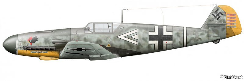 Flown by Hauptmann Hans "Assi" Hahn Stab III./JG 2, Caen/France, November 19, 1941.