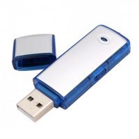 Есть флешка-диктофон, её таки заряжать необходимо.