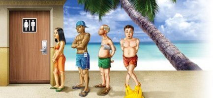 Их понос задрал, а там очередь.