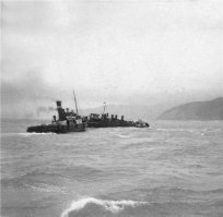 Балк (второй) Сергей Захарович - русский военно-морской офицер. Родился 4 апреля 1866 г. Участвовал в обороне Порт-Артура во время Русско-японской войны 1904 - 1905г. Командиром портового судна  Силач , единственного корабля, способного эффективно служить при Эскадре Тихого океана в качестве буксира и водоотливного судна .  В ночь сдачи крепости С.З. Балк  на минном катере прорвался в Чифу. Отличался огромной физической силой, храбростью, инициативой и скандальными выходками. Стал прообразом многочисленных анекдотических историй. Однако конфликт с комендантом крепости Николаевск-на-Амуре, главным героем которого в августе 1906 г. стал командир миноносца  Безшумный  капитан 2 ранга Сергей Захарович Балк, затмил все иные. О нем читателям и поведал С.А.Колбасьев. В январе 1913 г. был переведен командиром на транспорт  Рига , впал в депрессию, запил и в ночь на 27 февраля 1913 года застрелился.

И да "Силач" тянет на буксире подбитый миноносец "Сильный" и ""Безшумный".