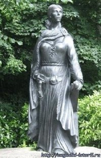 Грануаль ( Лысая Грайне ), также известная как Грайне, Грания и Грейс О`Мэлли  (около 1530   около 1603)    королева пиратов ,  предводительница морских разбойников ,  ведьма из Рокфлита . Пиратка из Ирландии.
На гравюре - Грануаль (слева)  встречается с английской королевой Елизаветой Первой