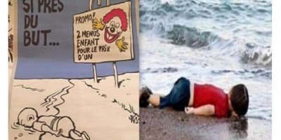 Конечно, давайте размоем границы над чем можно смеяться, а над чем нельзя? Убьем в себе -сострадание, человечность. Тут же только стоит начать -остановить процесс превращения человека в шакала -не получится уже. Тем более есть пример, во Франции есть вон веселые ребята , которые над смертью стебаются 
...только они лживые лицемерные ублюдки - когда мусульмане возмущенные их мерзкими карикатурами пришли в редакцию и покрошили карикатуристов - чет все их поклонники с такими грустными мордами приперлись -вот бы поржали, с трупов то?