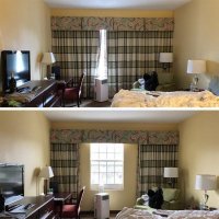 Ну а кто доктор закомплексованным уродам, протянувшим гардины во всю стену. Вместо того, чтобы в ненужное место поставить шкафы, например