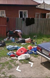 Кого увидели автомобили, которые снимают панорамы