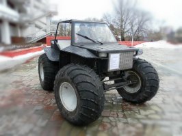 за 500 тыс Вы даже некое подобие не сделаете своими руками...я имею ввиду что бы и характеристики были похожие  и внешний вид не ущербный и оснащение. Даже если просто собрать цены на комплектующие, бюджет будет больше чем 500 тыс. Конечно если сей агрегат делать на основе швеллеров и старого карбюраторного мотора от 2016 или 2018 и раздатку от нивы с разборки и мосты от уаза... а так что бы ещё и тонну груза кинуть... Я год назад считал в какие деньги мне обойдется простой вездеходик из запчастей от нивы, и жигулей,плюс нормальный внешний вид, дешевле 300 тыс не получалось. Вот например хотя бы что то такое как на фото, фото взято с ресурса  Начните считать просто с колёс. колёса и диски примерно 120 тыс рублей.