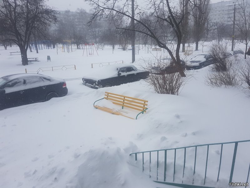 У нас в Харькове тоже занесло не слабо, снега по колено, хотя с таким заносами наши заносы конечно смешны ...