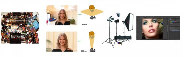 Волшебная сила визажа? Да ладно! На этих не только тонны штукатурки. Как минимум, килограммы косметики, разное фокусное расстояние на фотографиях "до" и "после", студийный свет и фотошоп. Не вводите людей в заблуждение. Загримировать человека, конечно, можно, но в реальной жизни это не работает. По крайней мере, так не работает!