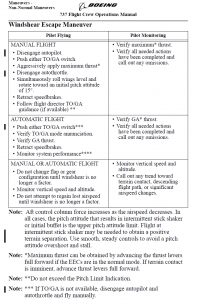 Начну с того, что оставлю скрины из qrh от 737, раз уж видео о нём.