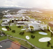 На Западе народ давно перестал загружать центры городов. Пример- главный конкурент Газпрома (в Европе), офисы строит далеко от города. Земля стоит дешёво, постепенно идёт развитие прежде пустых, невостребованных территорий, народ переезжает жить из центра города.