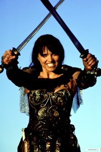 Фигня какая-то... Ох уж эти новомодные фильмы! 
Никогда не забывайте классику!!!  Самая крутая дева-воительница всех времён и народов - это Зена!