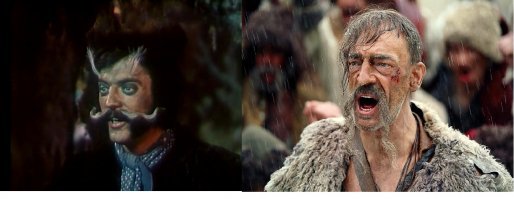 Так а чего смешали в кучу фотки в гриме и без грима?
Давайте как-то определимся, мы сравниваем образы и грим одного актёра или внешние данные самого актёра, в разные годы.
Вон как Боярский изменился.