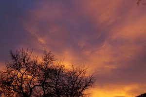 Багровый закат в Новороссийске.
По закону жанра, снято случайно, на пудреницу