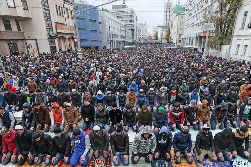 "где-то, как у нас, его мало" - аж поржал
вот мусульмане в Москве