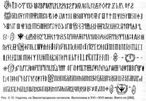 Историческую достоверность нарушает лже-наука "история", по ошибке признанная наукой РАН. Ничего общего эта азбука с древними славянскими письменами не имеет. Древние тексты историки предпочитают в упор не видеть.