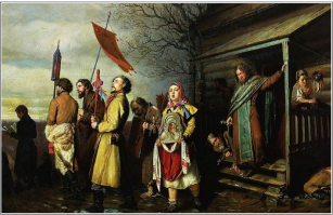 Сельский крестный ход на Пасхе. В.Г. Перов,