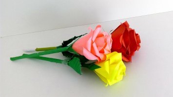 Цветы из цветной бумаги