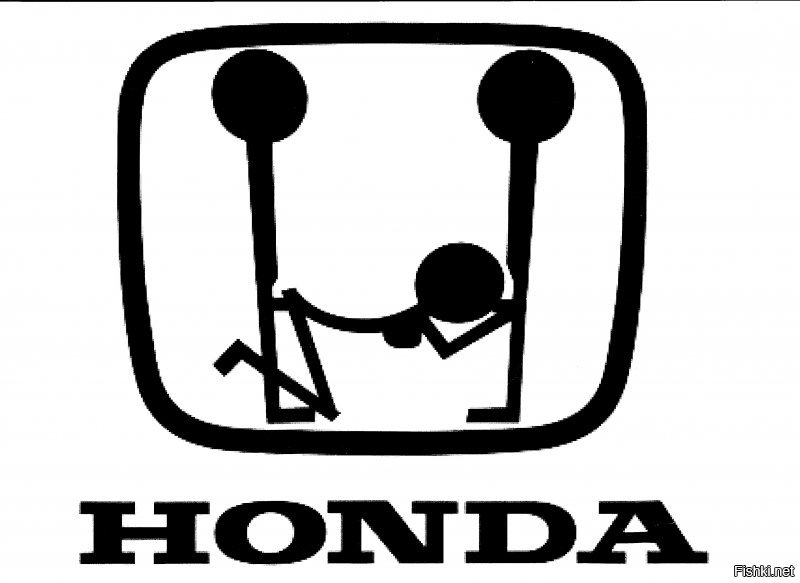 А вот как раскрывается логотип Хонды: