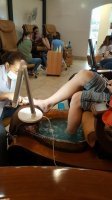Чем не устроил светодиодный светильник с напряжением 5 вольт от блока питания? Там даже штекер на входе видно.