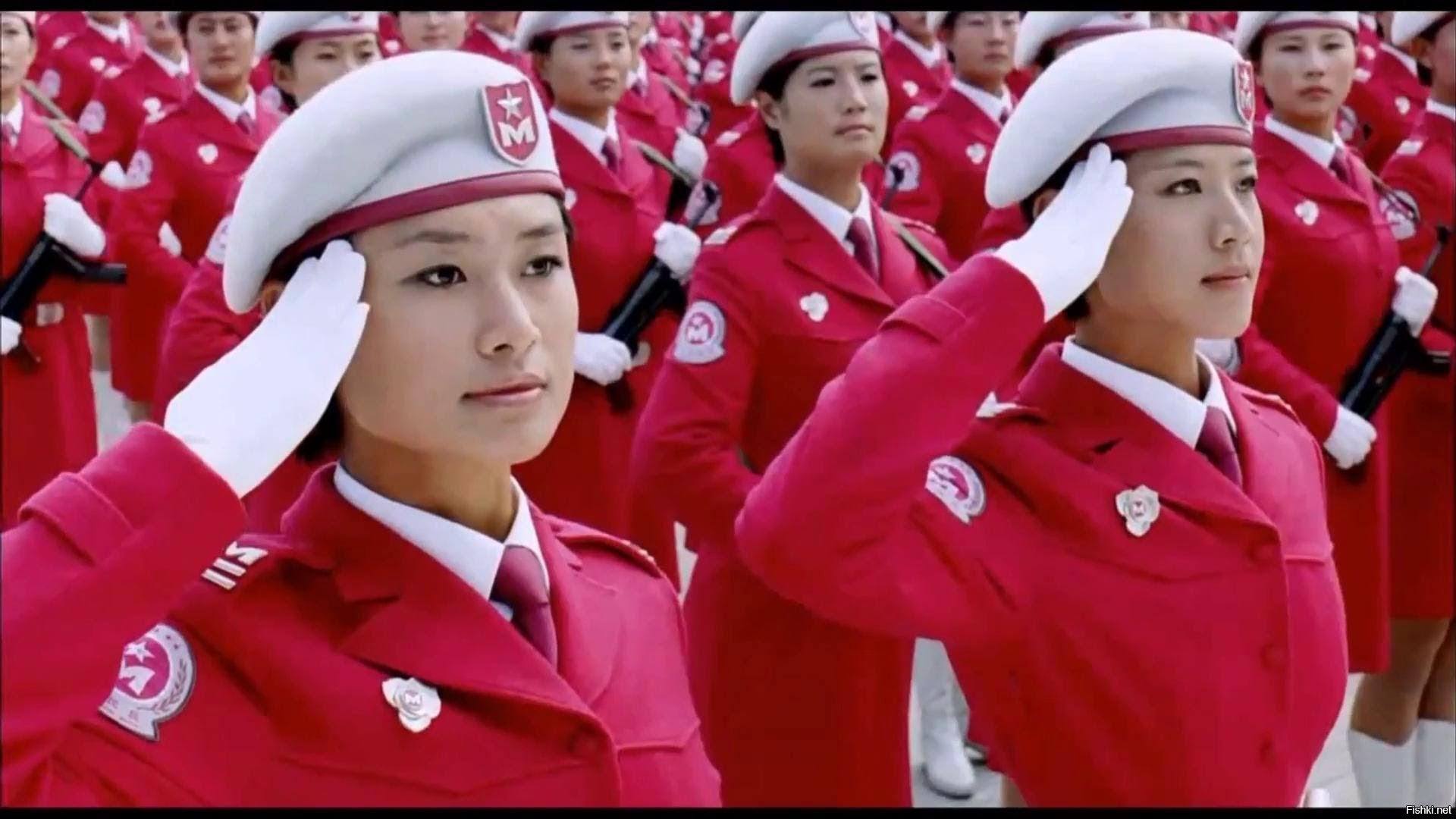 Китайские девушки на параде прощание славянки
