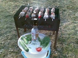 соус для маринада похож на майонез...меня как-то за пост о первых шашлыках заминусовали "ведуны шашлыка" на фишках...ибо "пригорает твой шашлык"..вот фотофакт.. 
но ведь вкуснотища!!!)))
