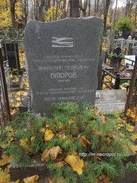 Чуть дополню.
Кинозвезда 20-30-х годов прошлого века, актёр, которого ещё при жизни называли великим. Широкую известность принесли ему роли в фильмах Якова Протозанова - "Праздник святого Йоргена", "Процесс о трёх миллионах" (1926),"Закройщик из Торжка". Говоря об этих фильмах, невозможно не упомянуть о блистательном актёрском дуэте Кторов - Ильинский, который имел необыкновенную популярность. Кстати, актёры дружили всю жизнь, до самой смерти А. Кторова в 1980 г. 
      После фильма "Бесприданница" А. Кторов в кино не снимался 25 лет, отдавая все силы Художественному театру. Значительные актёрские работы 60-х гг.   Бернард Шоу в спектакле  Милый лжец  Килти и роли в фильмах  Война и мир  (князь Болконский) и  Посол Советского Союза  (Король)... 
      Умер 30 сентября 1980 г. Похоронен в г. Москве на Введенском кладбище (7 уч.), рядом с ним похоронена его жена актриса Вера Николаевна Попова (1889-1982).
Как найти могилу.

      Вход на кладбище с Госпитального вала. Идти по центральной аллее до конца 7 участка (он по правую руку). Не доходя одной тропинки до границы участка, вы увидите два указателя с цифрами 7 и 5, сверните на тропинку (т. е. направо), идите прямо. Могила Кторова будет справа, если не ошибаюсь, во втором ряду.
Это Введенское кладбище.