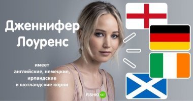 А можно видео где Дженнифер Лоуренс имеют английские, немецкие, ирландские и шотландские корни???
