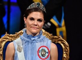 А что у неё за цацка на груди, орден? Как, или чем она его "заработала"?