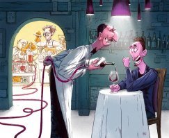 Вино так и делают, хоть где. Будет кто-то с бочками и выдержкой заморачиваться, когда дешевые и быстрые технологии от мирового химпрома есть. А дальше - дело маркетинга, 100 рублей или 5000 за одну и ту же бутылку, как рекламщики постараются