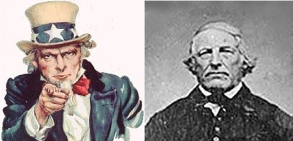 Во время войны 1812 года (имеется в виду англо-американская война на территории США; прим. mixednews) Сэмюэл Уилсон был преуспевающим предпринимателем средней руки, получивший контракт на поставку говядины в армию, которую он отгружал в бочках. Будучи собственностью правительства, бочки помечались буквами  U.S.  (United States), но перевозчики и солдаты шутливо расшифровывали инициалы как  Uncle Sam  (Дядя Сэм). Со временем всё, что помечалось инициалами  U.S.  (в том числе и имущество американской армии), стали связывать с этим именем.

P.S. Этот мясник, был вполне себе реальным человеком!