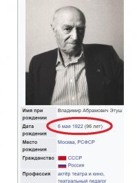 Владимиру Этушу — 95 лет
