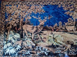 коврики с оленями..богатырями..с медведями.