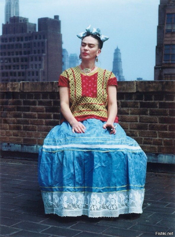 Мексиканская художница Фрида Кало в Нью-Йорке, 1946