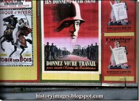 ажан показывает немецкому офицеру как пройти в библиотеку)))
надпись на плакате:: ОНИ ОТДАЮТ СВОЮ КРОВЬ ОТДАЙТЕ СВОЙ ТРУД за спасение Европы от большевизма