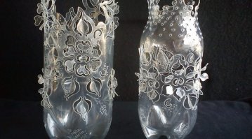 Ваза из пластиковой бутылки