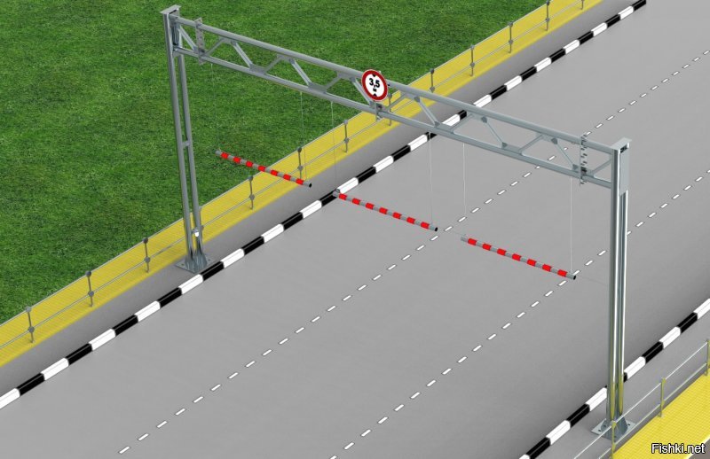Видел в некоторых подобных местах установленные балки с рядом цепей. Нижние звенья чуть ниже, чем препятствие через полсотни метров. Если водитель проигнорировал дорожный знак с ограничением по высоте и его авто выше норатива, водитель услышит удар цепью по будке ) По моему, надо такую городушку поставить и перед этим путепроводом (это не мост!!!).