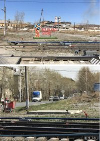 Это Екатеринбург.  Сам "памятник" уже убрали, но постамент остался.