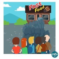 Какие-то карикатуры почти все для меня малопонятные. А вот тут не понял совсем - зачем он теребонькает на шаурму?!