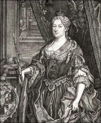 На верхней гравюре Анна Леопольдовна Романова, она же Елизавета Катарина Кристина, принцесса Мекленбург-Шверинская, регент при малолетнем императоре Иване VI.