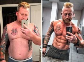 А почему все считают, что ДО и ПОСЛЕ, именно в такой последовательности, а не наоборот? Или что, качок не может отожраться???