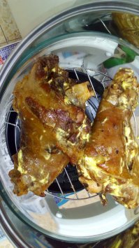 сутки в пиве
2ч варки в пиве
час в аэрогриле