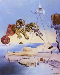 А где же Сальвадор Дали? Он тоже частенько зарисовывал свои "видения"...